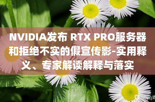 NVIDIA發(fā)布 RTX PRO服務器和拒絕不實的假宣傳影-實用釋義、專家解讀解釋與落實