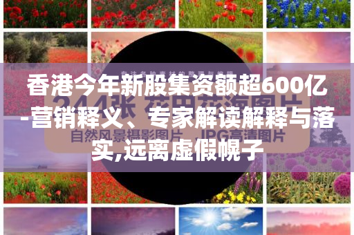 香港今年新股集資額超600億-營(yíng)銷釋義、專家解讀解釋與落實(shí),遠(yuǎn)離虛假幌子