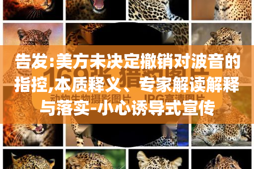 告發(fā):美方未決定撤銷對(duì)波音的指控,本質(zhì)釋義、專家解讀解釋與落實(shí)-小心誘導(dǎo)式宣傳