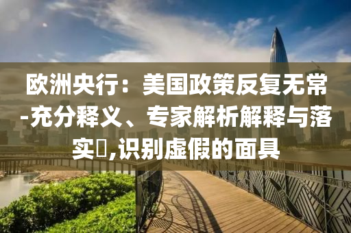歐洲央行：美國政策反復(fù)無常-充分釋義、專家解析解釋與落實?,識別虛假的面具