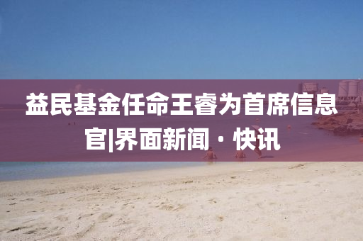 益民基金任命王睿為首席信息官|(zhì)界面新聞 · 快訊
