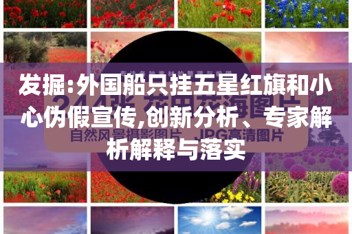 發(fā)掘:外國(guó)船只掛五星紅旗和小心偽假宣傳,創(chuàng)新分析、專家解析解釋與落實(shí)