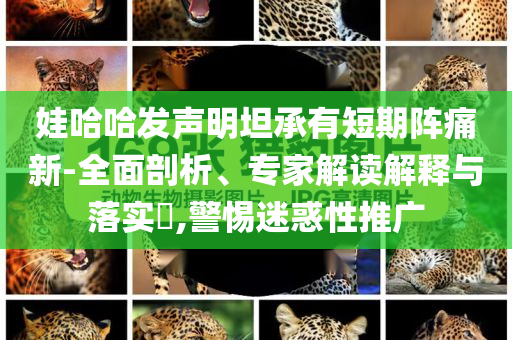 娃哈哈發(fā)聲明坦承有短期陣痛新-全面剖析、專家解讀解釋與落實(shí)?,警惕迷惑性推廣